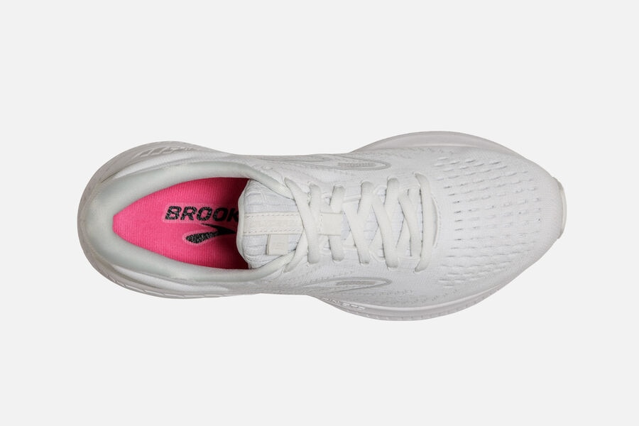 Brooks Glycerin GTS 19 Road Running Shoes Womens - White - TZDCL-7031